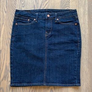 Levi’s denim skirt.
